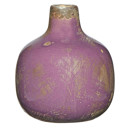 Purple Mini Ceramic Vase | Glossy Round Bud Vase | Small Decorative Accent for Home or Gift