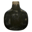 Black Mini Ceramic Vase | Glossy Round Bud Vase | Small Decorative Accent for Home or Gift