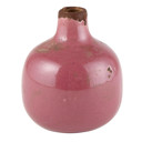 Mauve Pink Mini Ceramic Vase | Glossy Round Bud Vase | Small Decorative Accent for Home or Gift