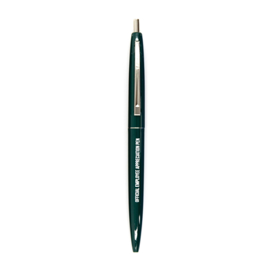 Official Employee Appreciation Pen Refillable Pen in Emerald Green and White