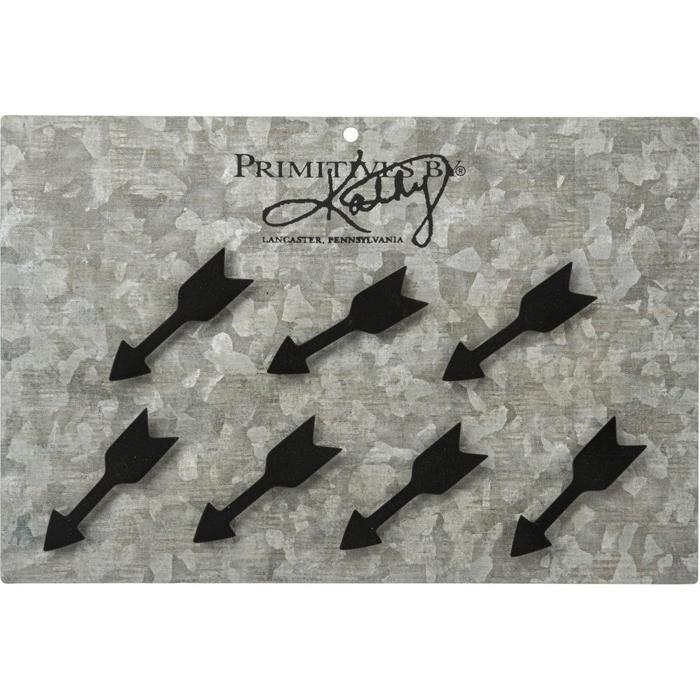 Minimalist Black Arrow Magnet Set in Metal
