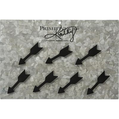 Minimalist Black Arrow Magnet Set in Metal
