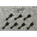  Minimalist Black Arrow Magnet Set in Metal