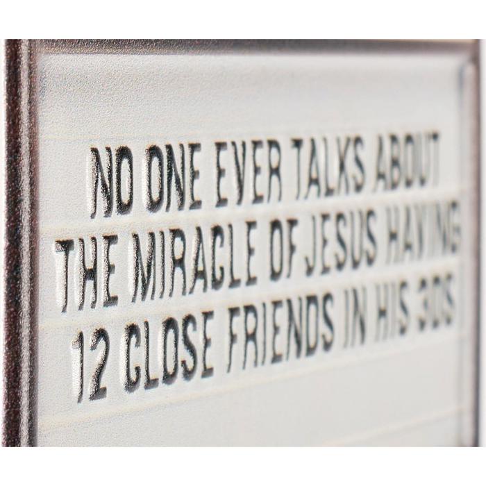 Miracle Of Jesus Ornament | Metal Church Sign Faith Home Decor | 3" x 2" x 0.25"