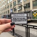  Miracle Of Jesus Ornament | Metal Church Sign Faith Home Decor | 3" x 2" x 0.25"