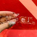  Mogul Acrylic Word Key Chain | Clear Word Shaped Keyholder