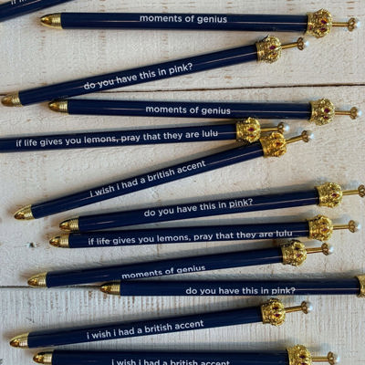 Crown Pens Set of 12 | Giftable Pens | Novelty Office Desk Supplies