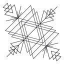  Monochrome Geometric Temporary Tattoo