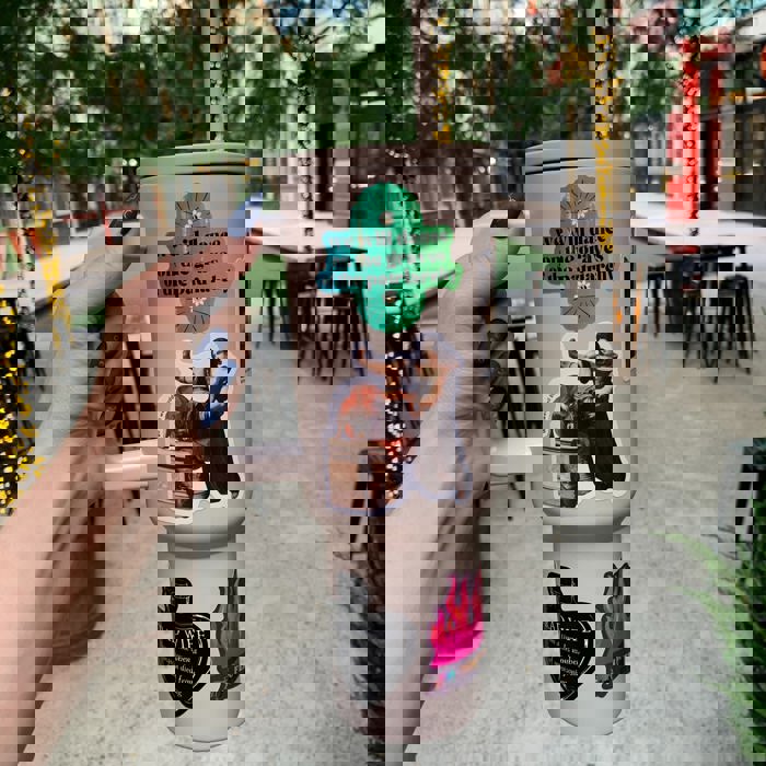 40 oz Raspberry Monochrome Tumbler with Handle and Straw Lid | Cup Holder Friendly Insulated Stainless Steel Travel Mug