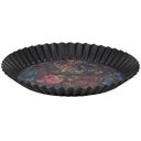  Moody Floral Metal Vanity Tray | Decorative Serving Trinket Tray  | 6" x 1"