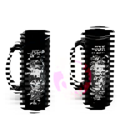 Mother: Making New People Like a Badass Vintage Skull Tattoo Heavy Metal Themed 11oz Black Mug