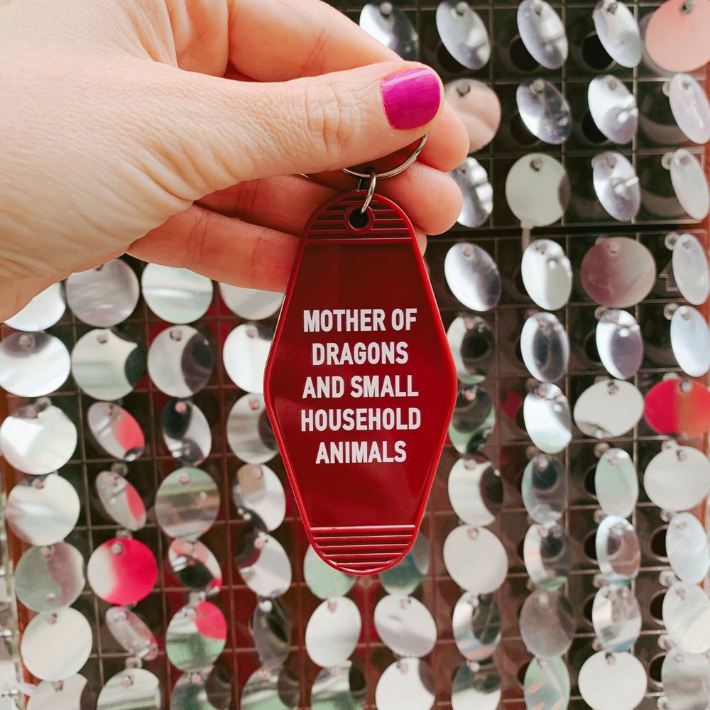 Vintage Style Motel Keychains with Funny Sayings in 30+ Styles