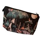  Mushroom Forest Padded Cosmetics Bag Zipper | Makeup Pouch with Inner Pocket | Travel Toiletry Bag