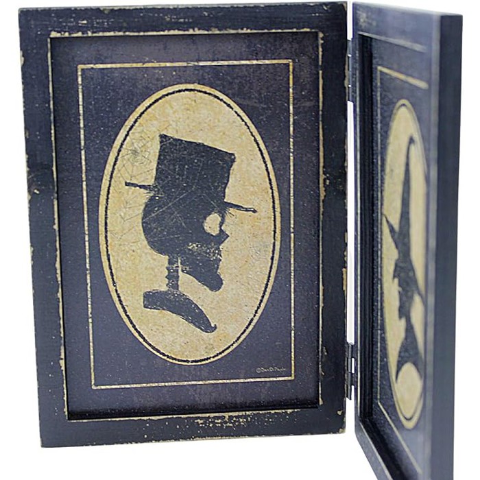 My Spooky Beloved Skeleton and Witch Hinged Decor Portraits | Halloween Theme | 10" x 7"