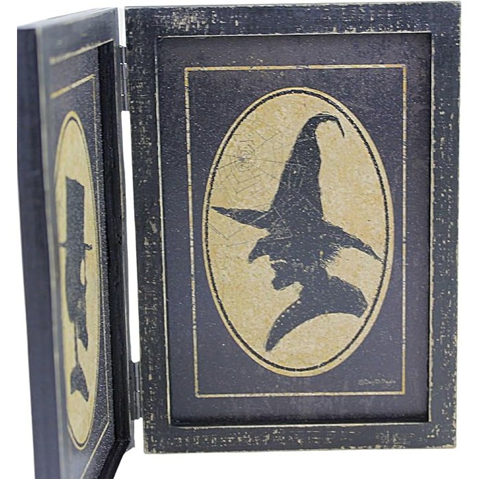 My Spooky Beloved Skeleton and Witch Hinged Decor Portraits | Halloween Theme | 10" x 7"