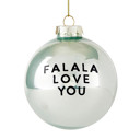  Falala Love You Glass Ornament Set of 2 | Chic Christmas Tree Ball Hanging Decor | Holiday Gift Set Minimalist