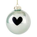  Falala Love You Glass Ornament Set of 2 | Chic Christmas Tree Ball Hanging Decor | Holiday Gift Set Minimalist