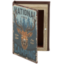 National Park Camping Book Box | Decorative Vintage Book Shaped Storage Stash Trinket Boxes Vintage Book Box Stash Trinket Storage | Decorative Book-Shaped Storage