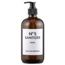  N°5 Glass Sanitizer Bottle in Amber | Hand Disinfectant Holder | Cute Luxe Empty Reusable Bottle for Sanitizer 