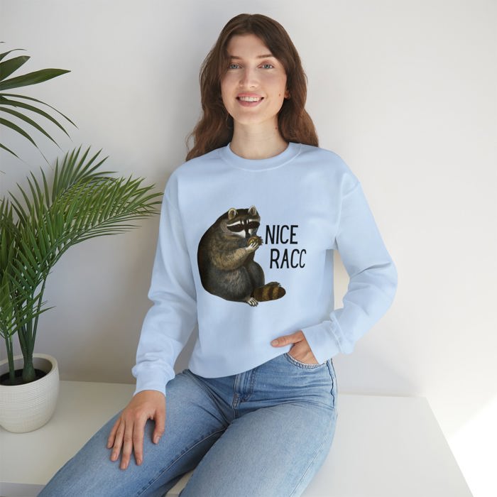 Nice Racc Unisex Heavy Blend™ Crewneck Sweatshirt Sizes SM-4XL