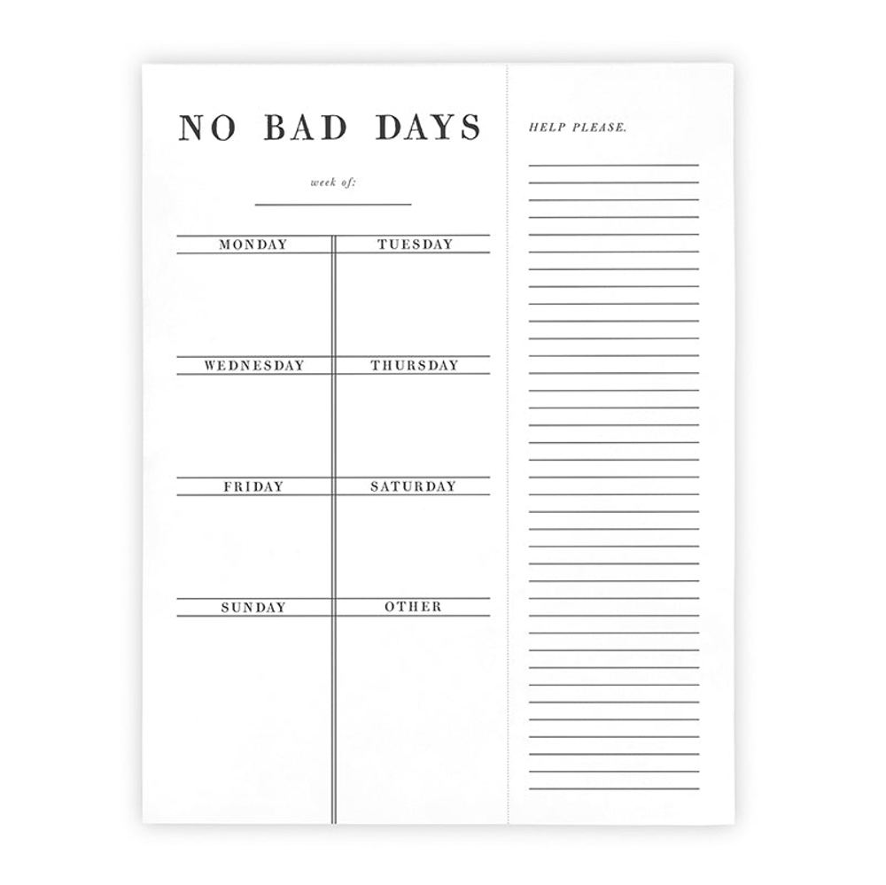 Weekly List Notepad | 8.5" x 11" Desk Planner