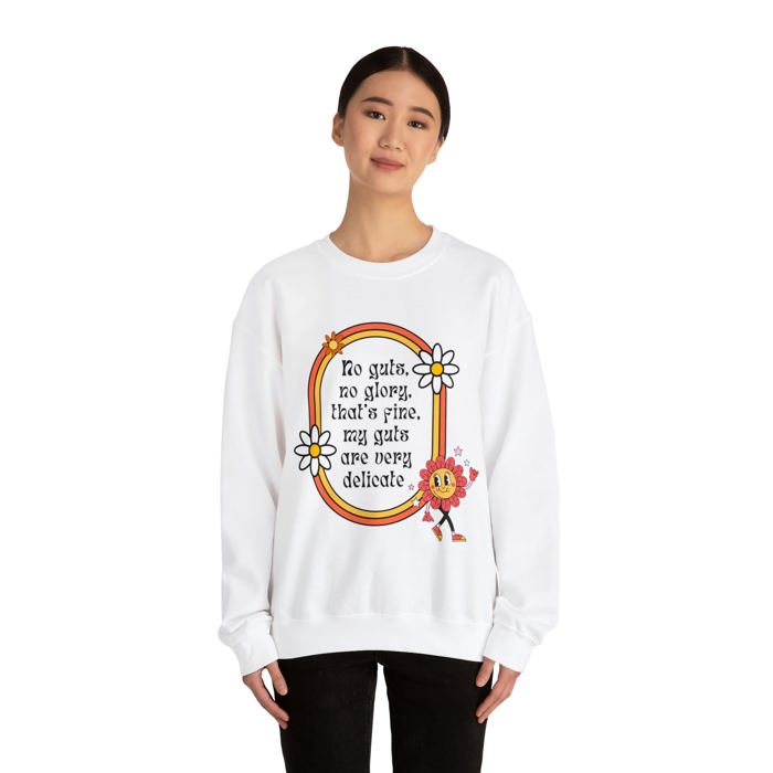 No Guts, No Glory (My Guts Are Very Delicate) Unisex Heavy Blend™ Crewneck Sweatshirt