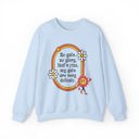 Light Blue Small No Guts, No Glory (My Guts Are Very Delicate) Unisex Heavy Blend™ Crewneck Sweatshirt