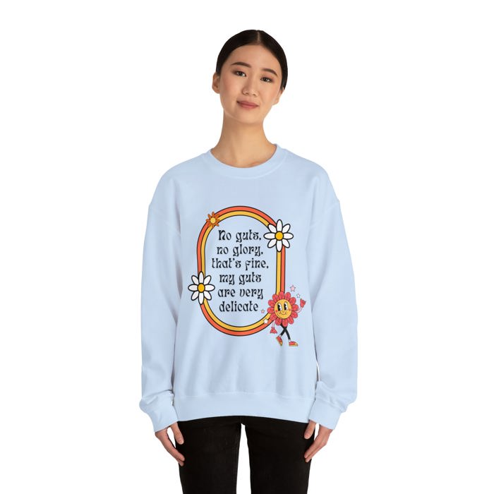 No Guts, No Glory (My Guts Are Very Delicate) Unisex Heavy Blend™ Crewneck Sweatshirt