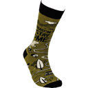  No Reason To Stay Home Socks | Funny Socks
