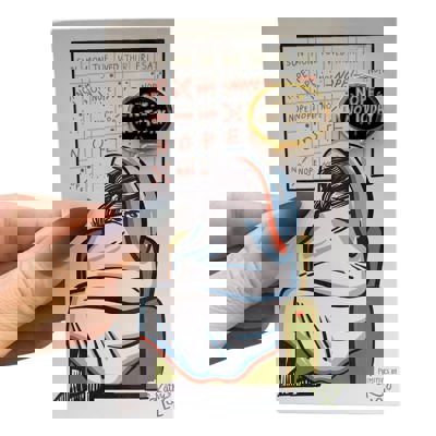 Nope, Not Today Enamel Pin in Bubble Design