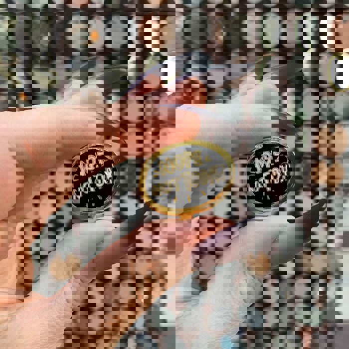 Nope, Not Today Enamel Pin in Bubble Design