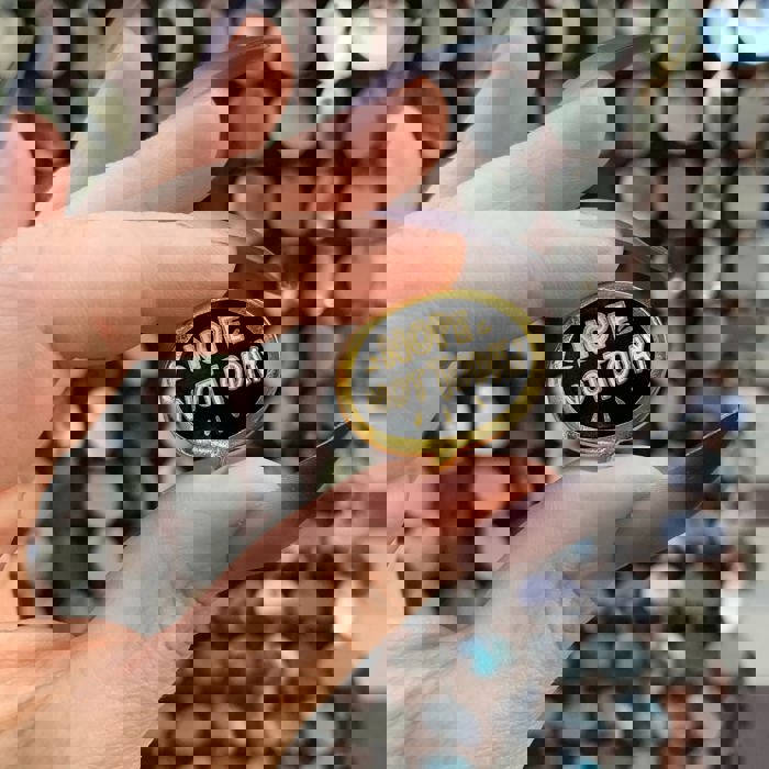 Nope, Not Today Enamel Pin in Bubble Design