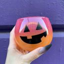  Ombre Jack-O'-Lantern Roly Poly Wine Glass | Pumpkin Spooky Halloween Cocktail Glass | 13 oz.