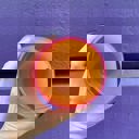  Ombre Jack-O'-Lantern Roly Poly Wine Glass | Pumpkin Spooky Halloween Cocktail Glass | 13 oz.