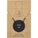  Leather Wine Bottle Tag - 4 Options | Wine Gift Label Accessory