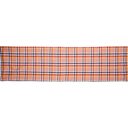  Orange Multi Plaid Table Runner | Double-sided Checkered Stripe Cotton Mat | 56" x 15"