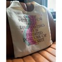  Funny Feminist Tote - Out of Patience for Deeply Disappointing Men Slouchy Canvas Tote Bag in Natural