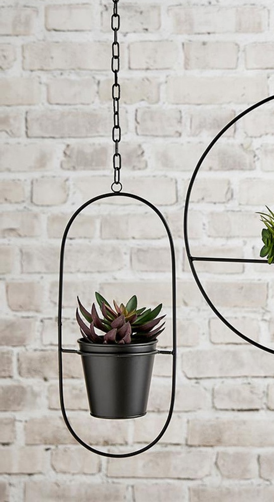 Oval Planter in Matte Black - Indoor/Outdoor Chic Minimalist