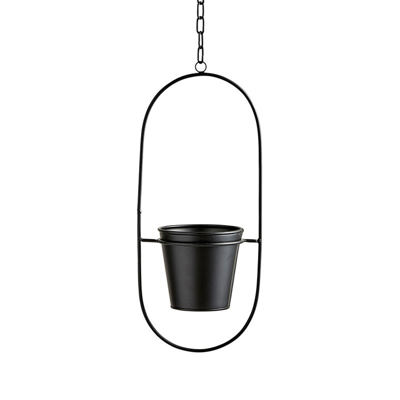 Oval Planter in Matte Black - Indoor/Outdoor Chic Minimalist