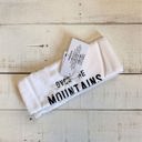  Over The Mountains Tea Towel in White | Cotton Flour Sack Kitchen Towel