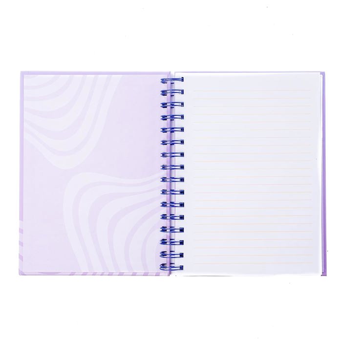 Overthinker Spiral Bound Notebook | Reflective Cover Journal | Retro Violet