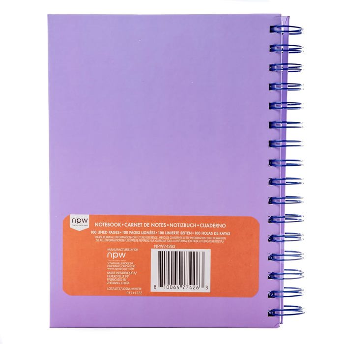 Overthinker Spiral Bound Notebook | Reflective Cover Journal | Retro Violet