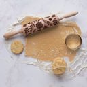  Floral Embossed Rolling Pin | Bees and Florals Design Baking Tools | 13.75" x 2"