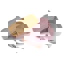  Pack of 3 Take Out Bamboo Lunch Box in Blush Pink | Eco-Friendly and Sustainable | 7.5" x 5" x 2"