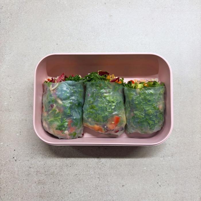 Pack of 3 Take Out Bamboo Lunch Box in Blush Pink | Eco-Friendly and Sustainable | 7.5" x 5" x 2"