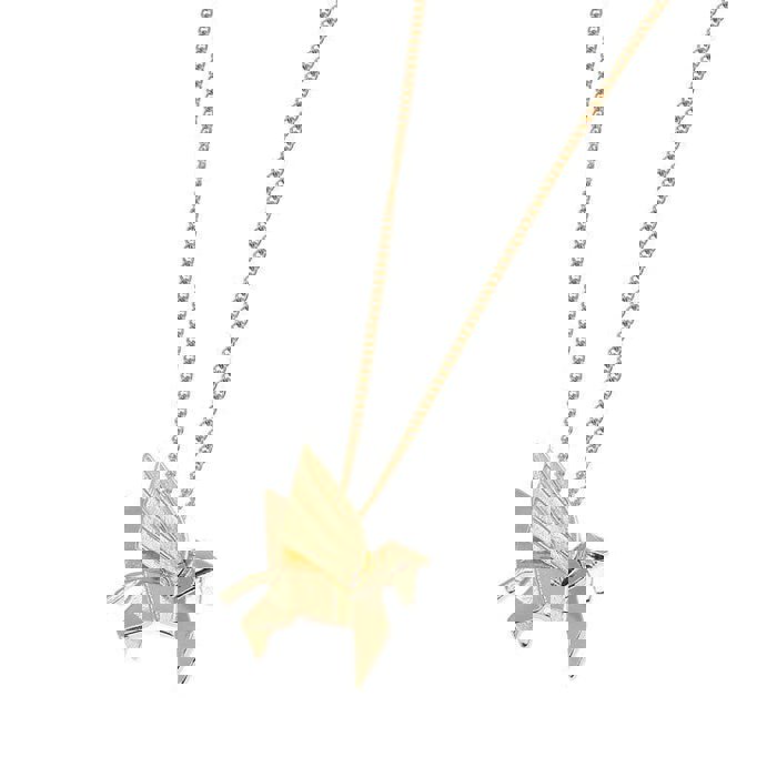 Pegasus Geometric Pendant Necklace in a Gift Box | Gold or Rose Gold)