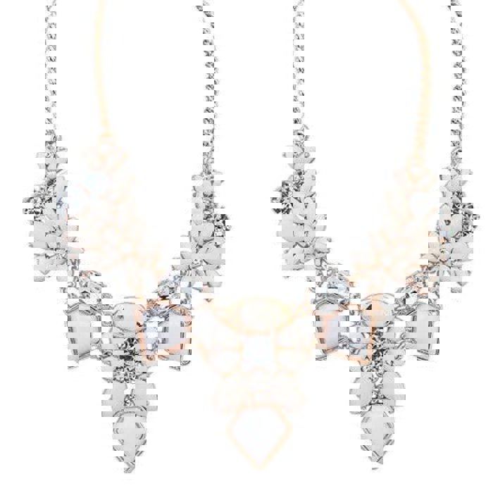 Perfect Gold, Cream, and Blush Statement Necklace