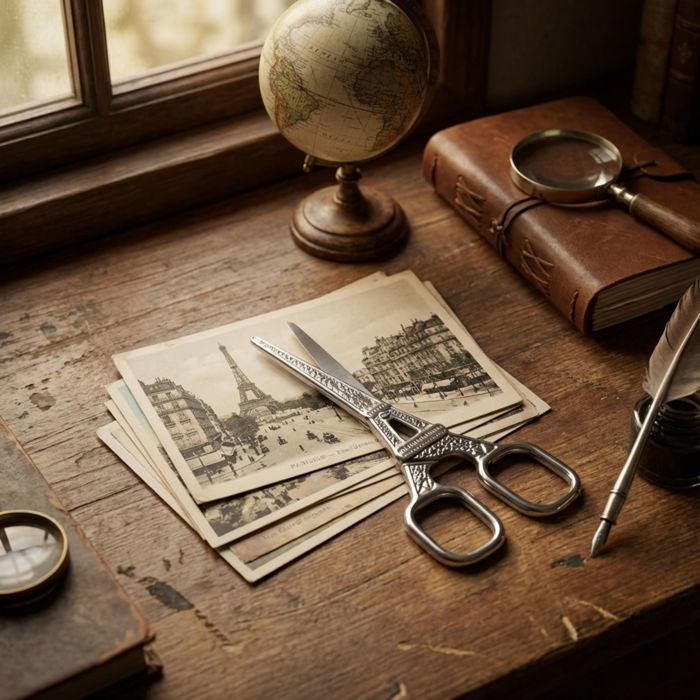 Petite Eiffel Tower Mini Scissors in Silver | 4.25"