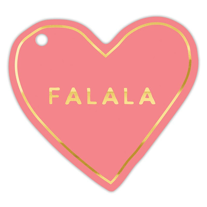 Pink Christmas Die-Cut Heart Gift Tag Book | 24 Gold Foil Blush Holiday Tags with Twine