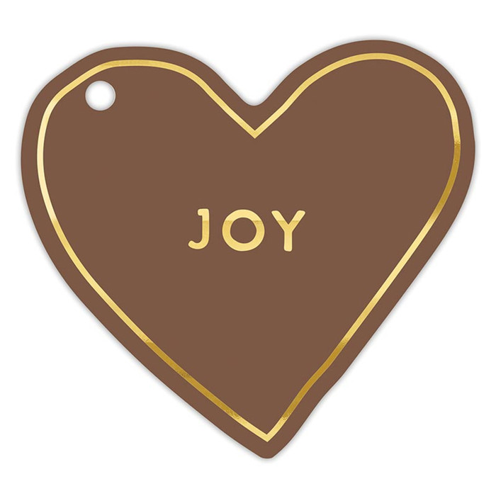 Pink Christmas Die-Cut Heart Gift Tag Book | 24 Gold Foil Blush Holiday Tags with Twine